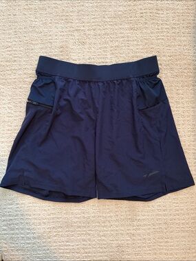 BROOKS Navy Athletic Running Shorts